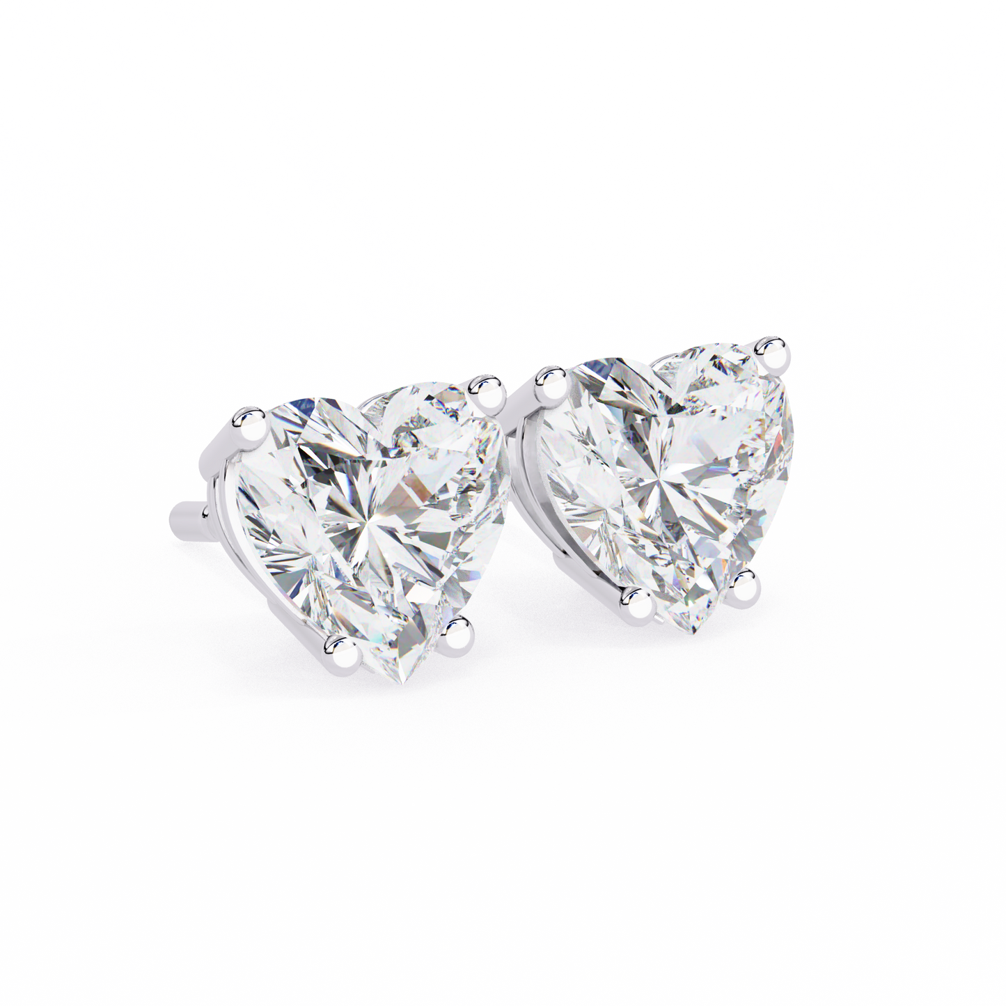 boucles d'oreilles coeur diamant elegance