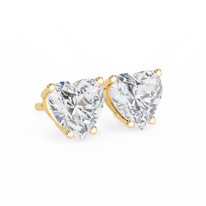 Boucles d'oreilles coeur diamant Elegance