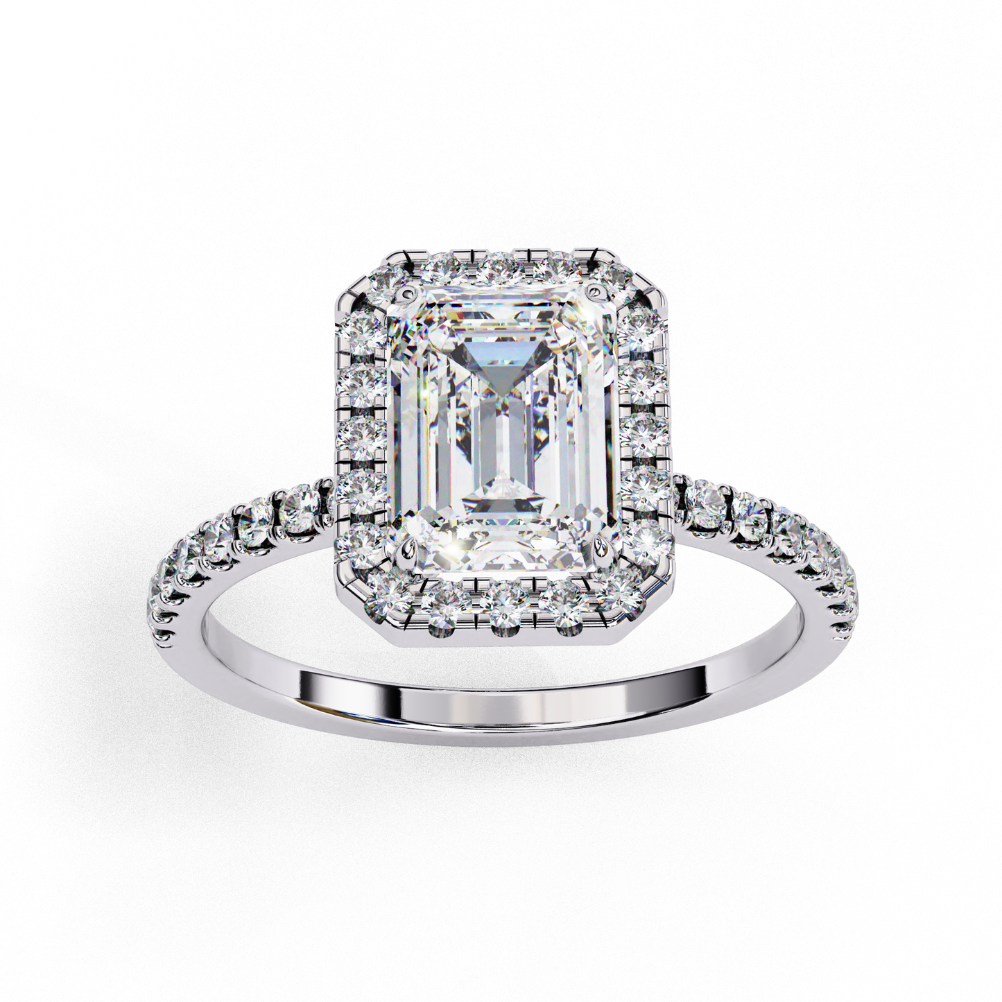 valentina emerald diamond ring - espira gems