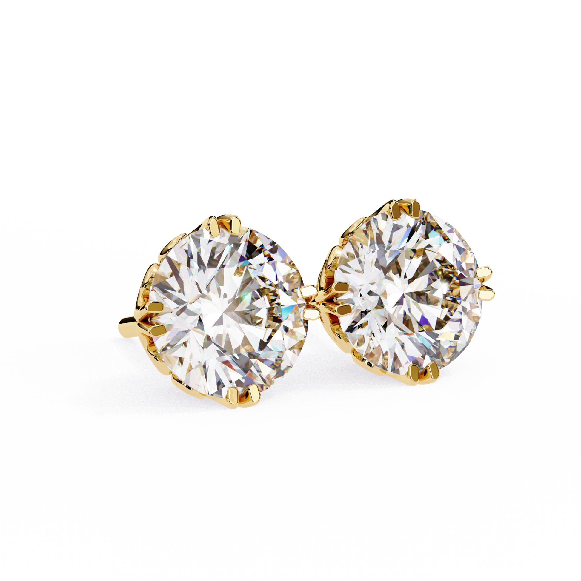 Ivy Round Diamond Earrings - Espira Fine Gems