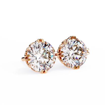 Ivy Round Diamond Earrings - Espira Fine Gems