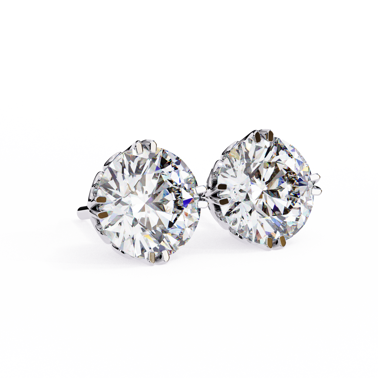 ivy round diamond earrings - espira fine gems