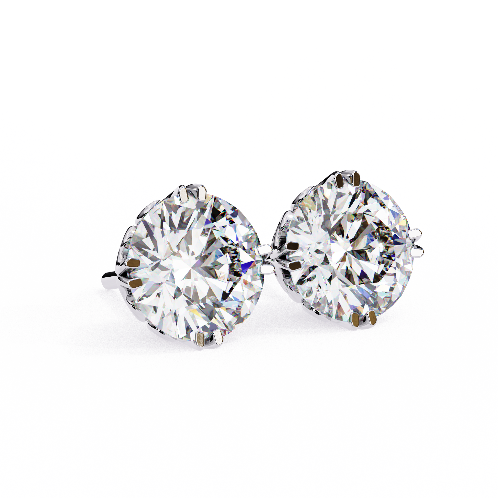 Ivy Round Diamond Earrings - Espira Fine Gems