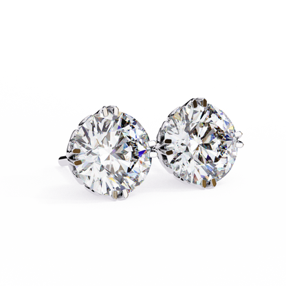 Ivy Round Diamond Earrings - Espira Fine Gems