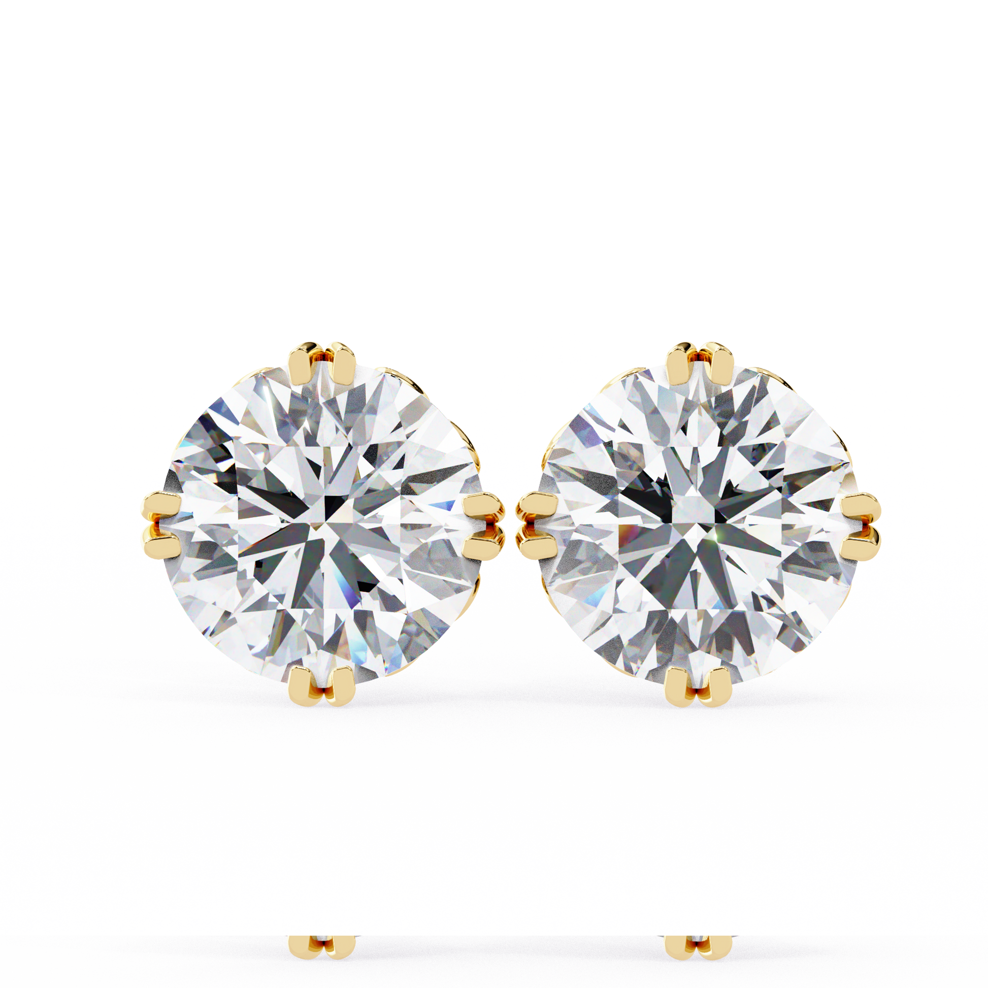 Ivy Round Diamond Earrings - Espira Fine Gems