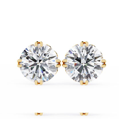 Ivy Round Diamond Earrings - Espira Fine Gems