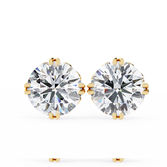 Ivy Round Diamond Earrings - Espira Fine Gems