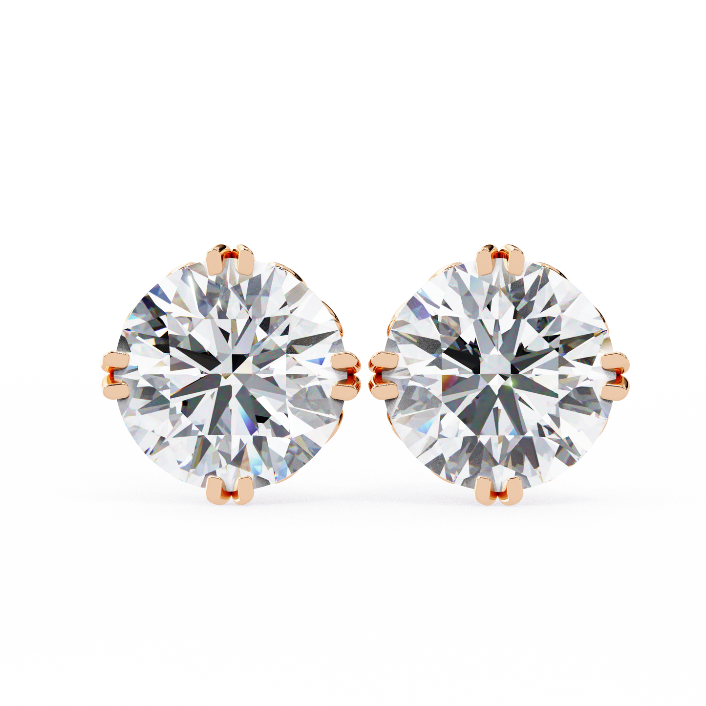 ivy round diamond earrings - espira fine gems