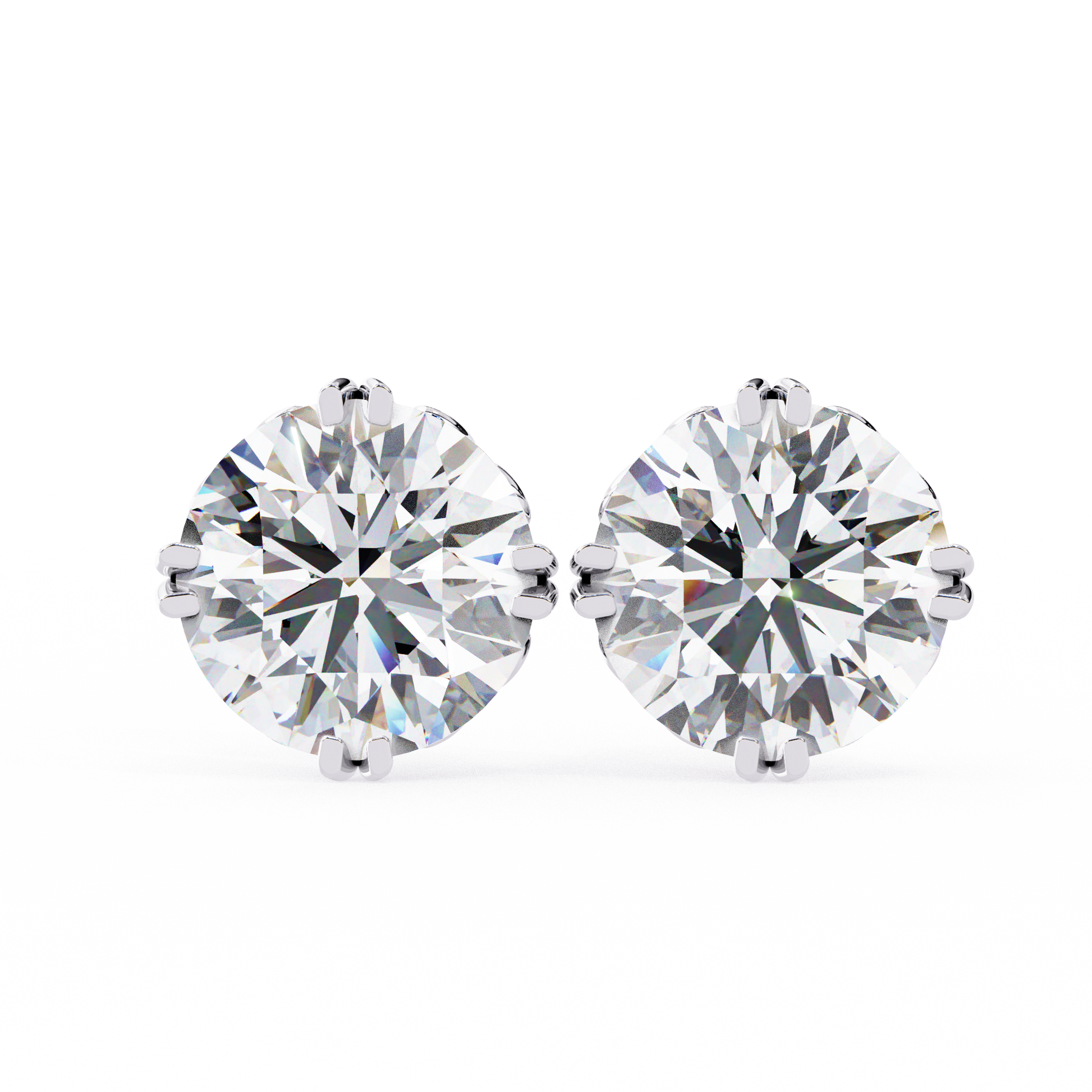 Ivy Round Diamond Earrings - Espira Fine Gems