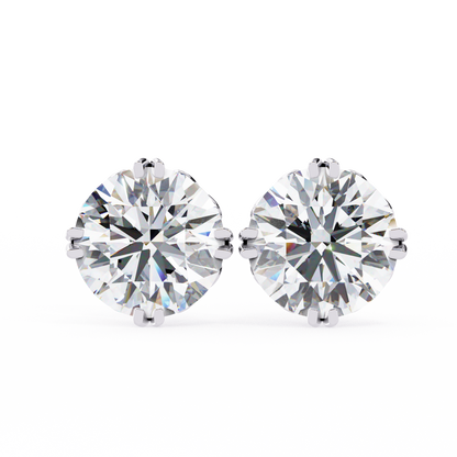 Ivy Round Diamond Earrings - Espira Fine Gems