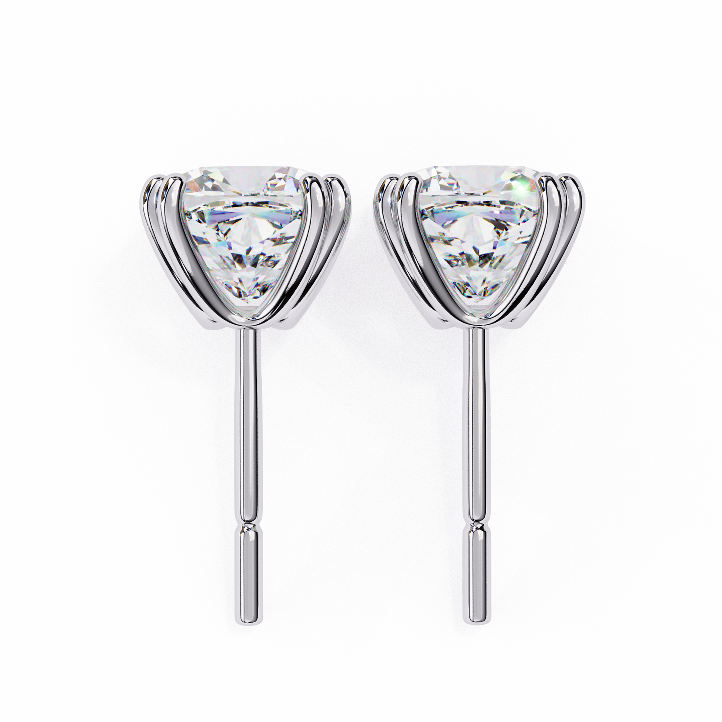 regal cushion diamond earrings