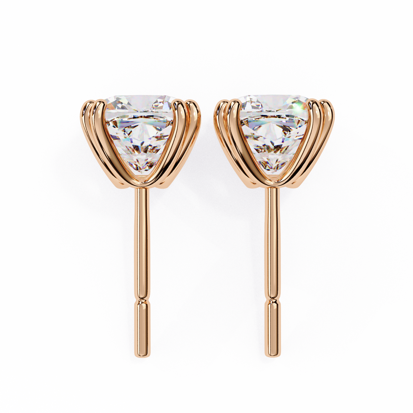 regal cushion diamond earrings