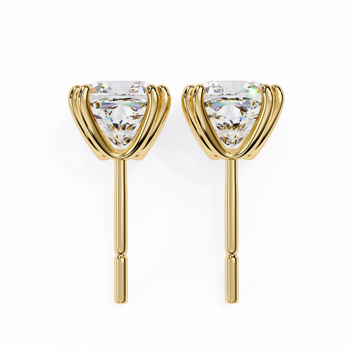 regal cushion diamond earrings