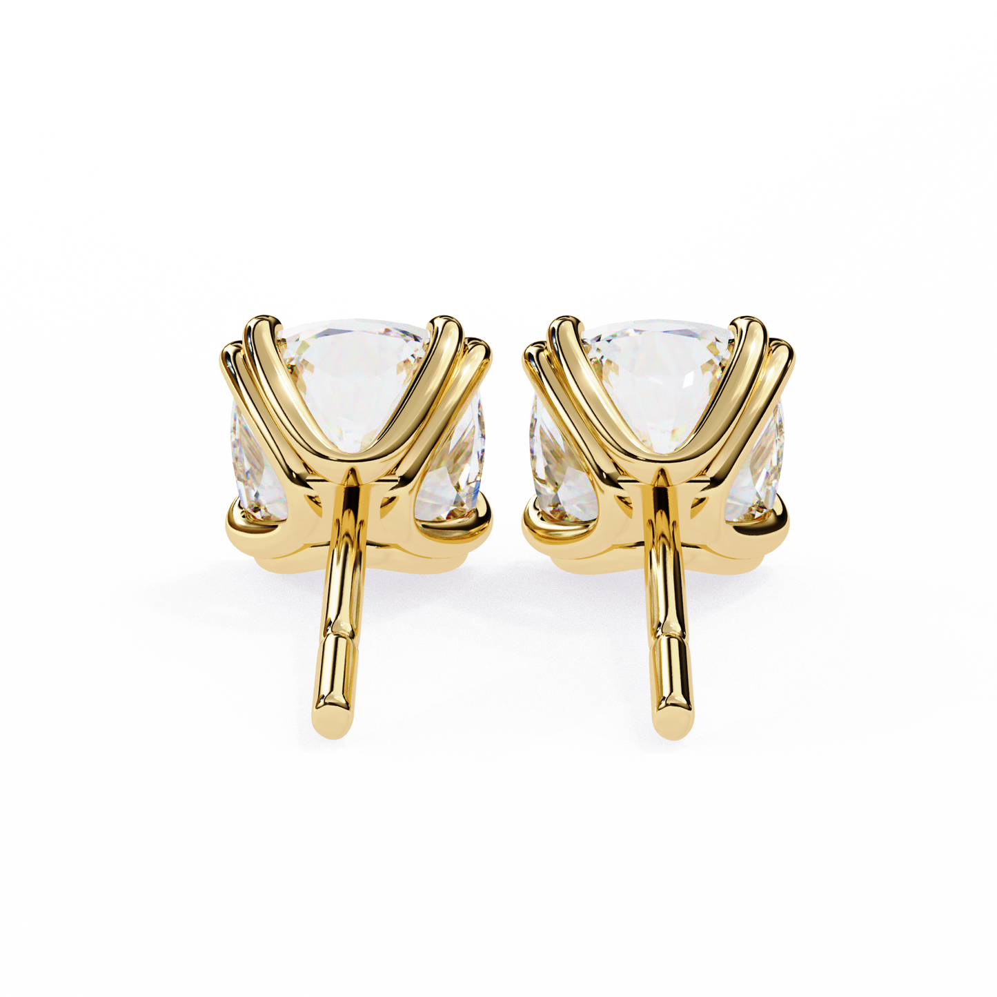 boucles d'oreilles coussin en diamant regal