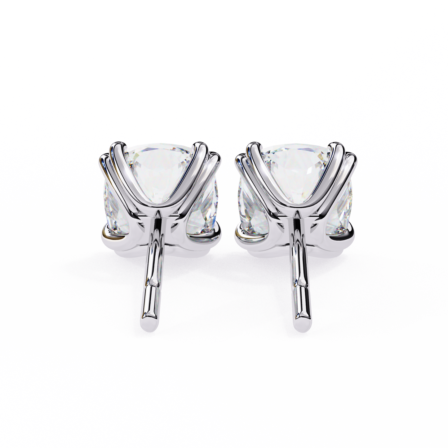 boucles d'oreilles coussin en diamant regal