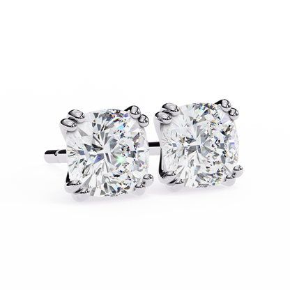 Regal Cushion Diamond Earrings