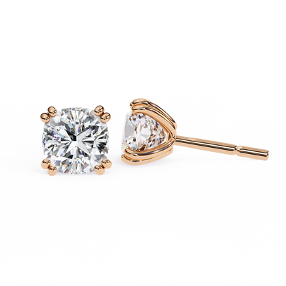 Regal Cushion Diamond Earrings