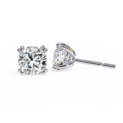 Regal Cushion Diamond Earrings