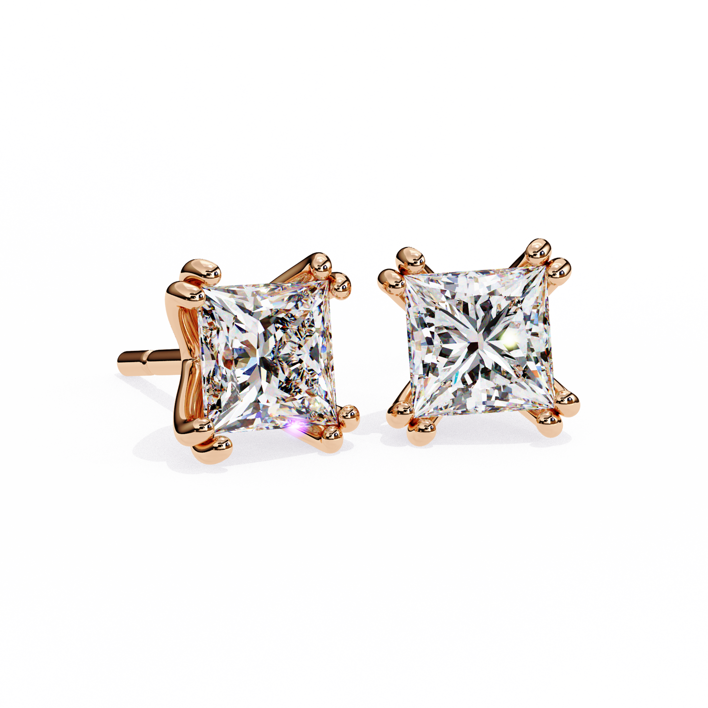 boucles d'oreilles en diamant regal princess