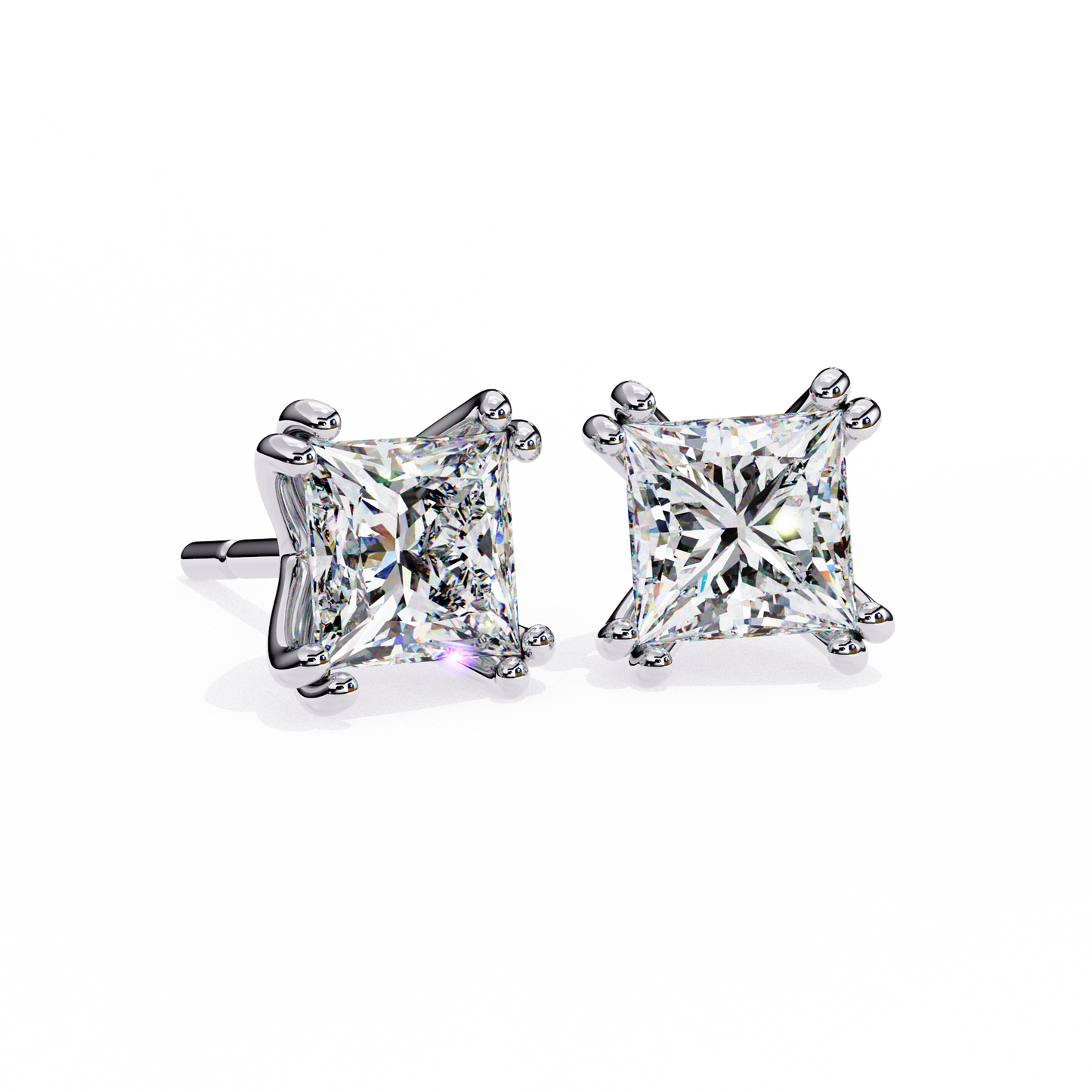 boucles d'oreilles en diamant regal princess