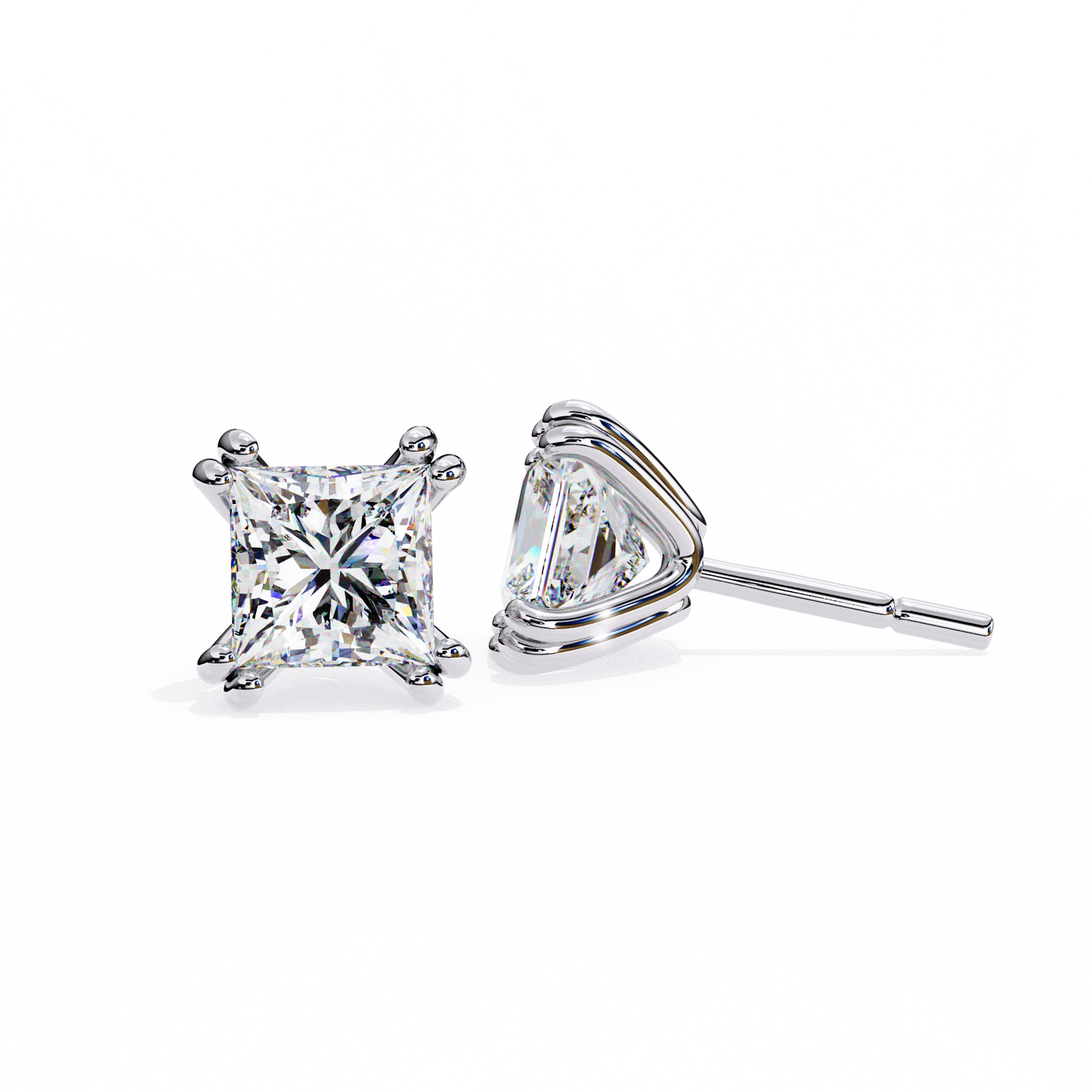 boucles d'oreilles en diamant regal princess