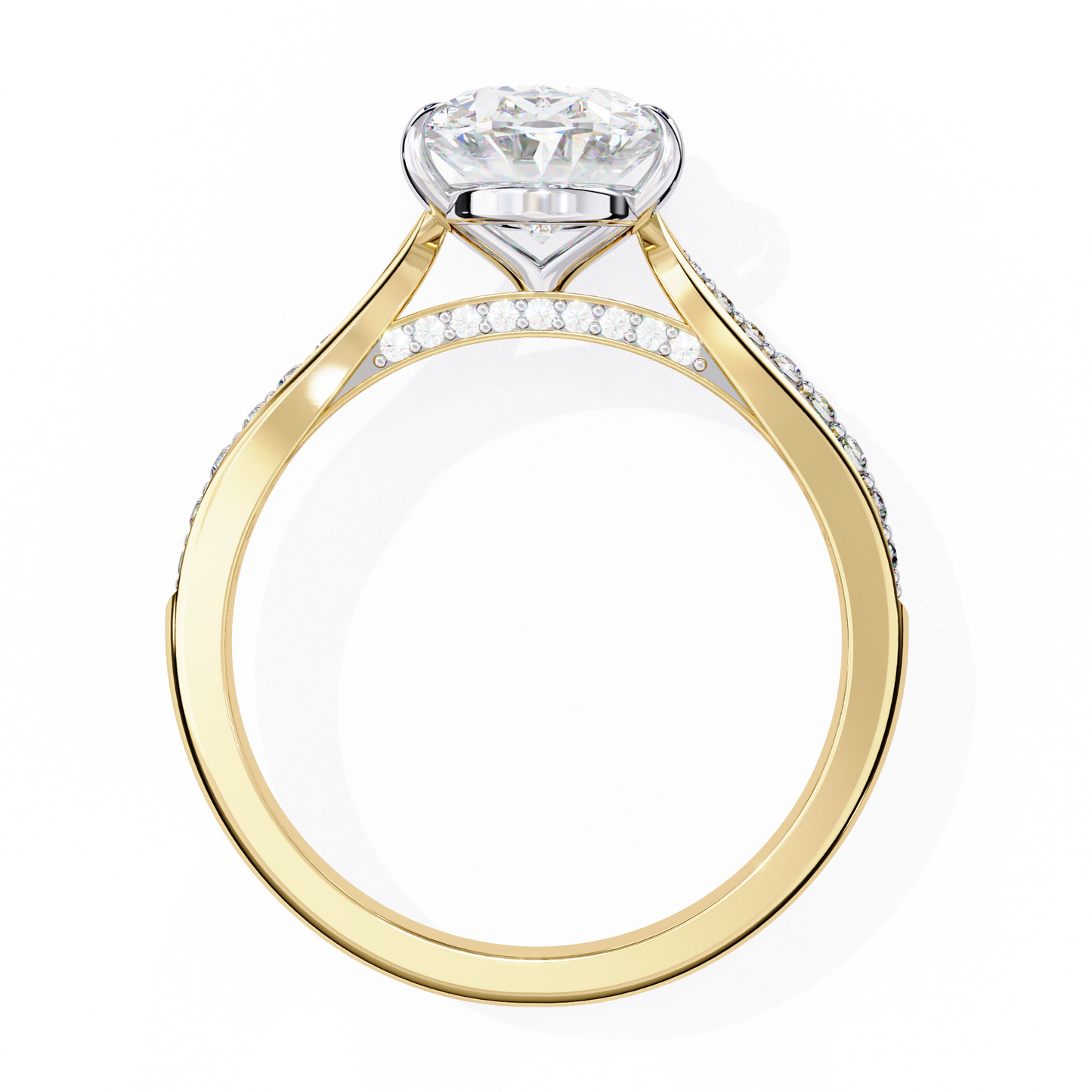 diadema oval diamond ring - espira fine gems