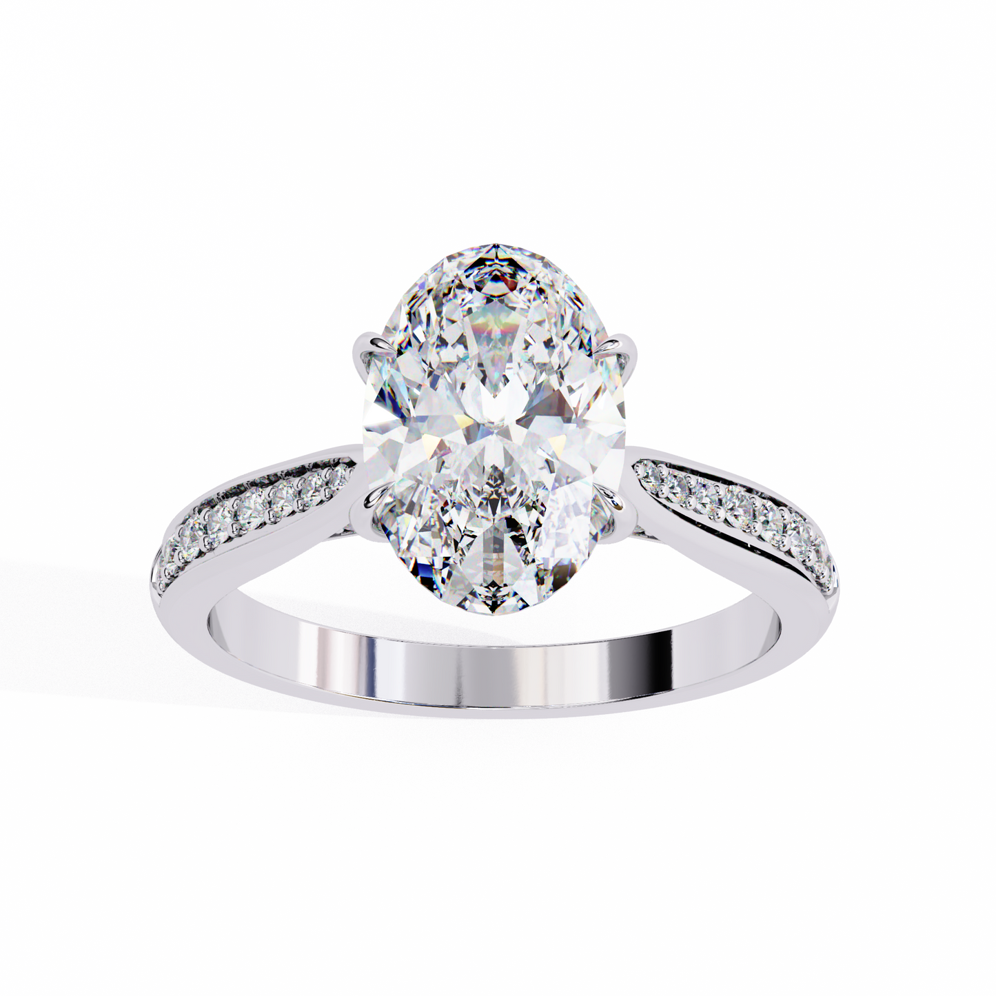 diadema oval diamond ring - espira fine gems