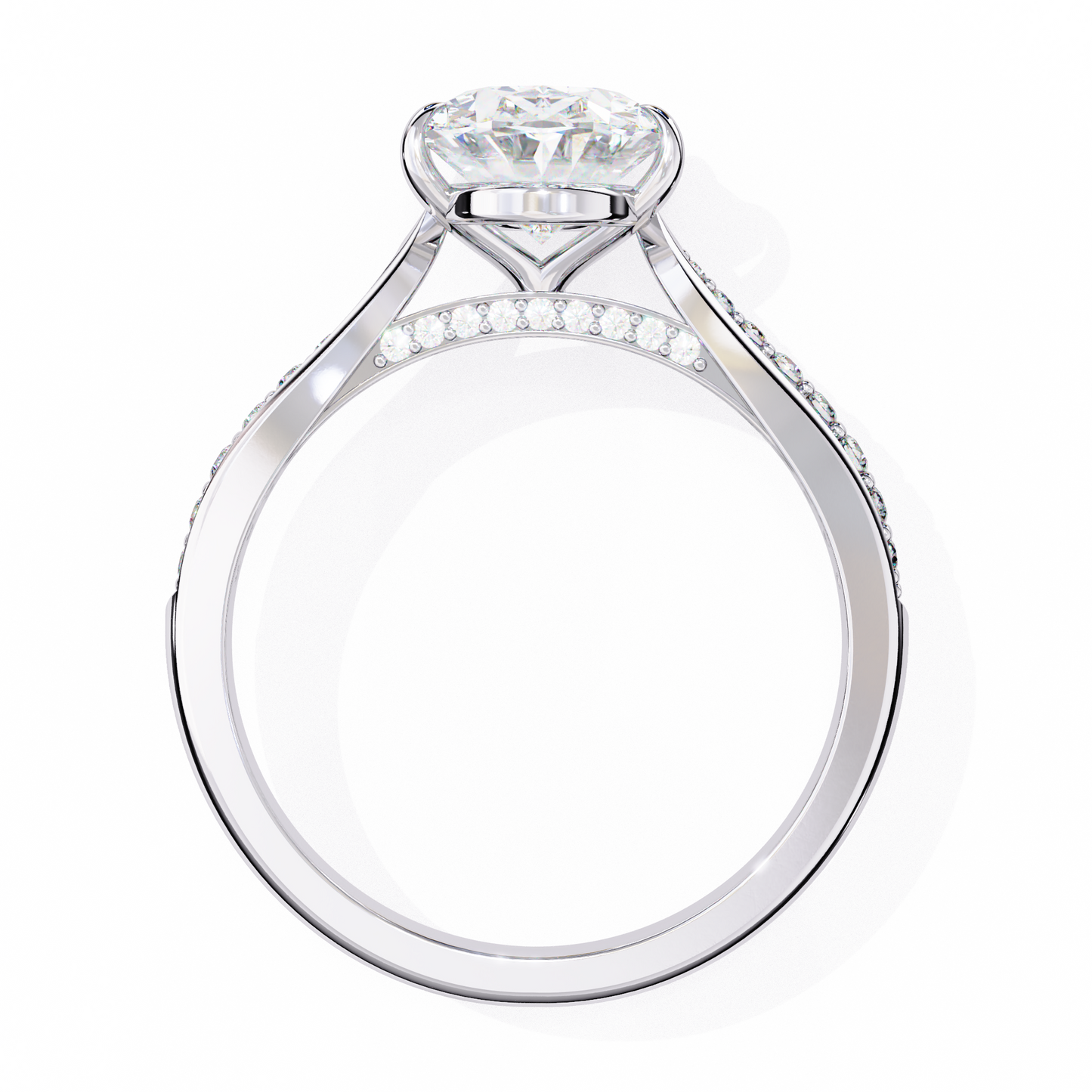 diadema oval diamond ring - espira fine gems