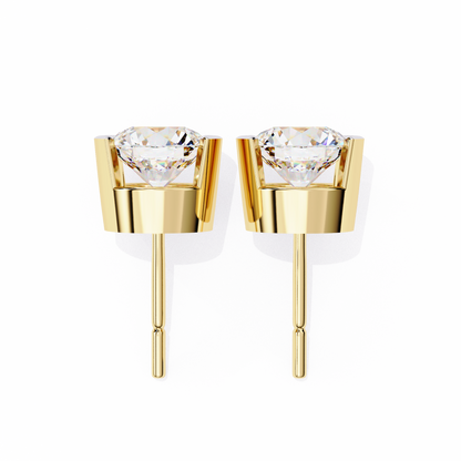 Boucles d'oreilles en diamant rond Nova