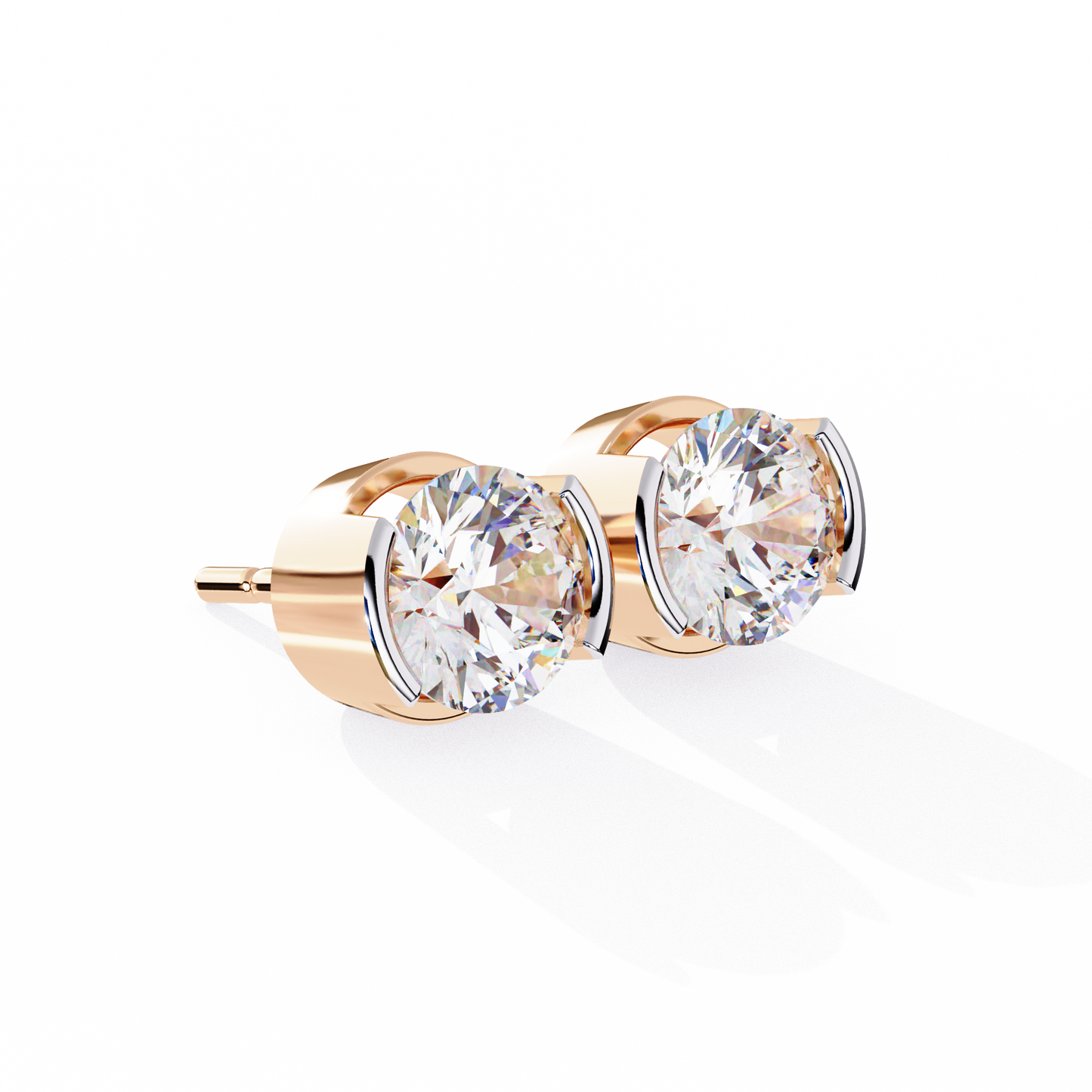 nova round diamond earrings