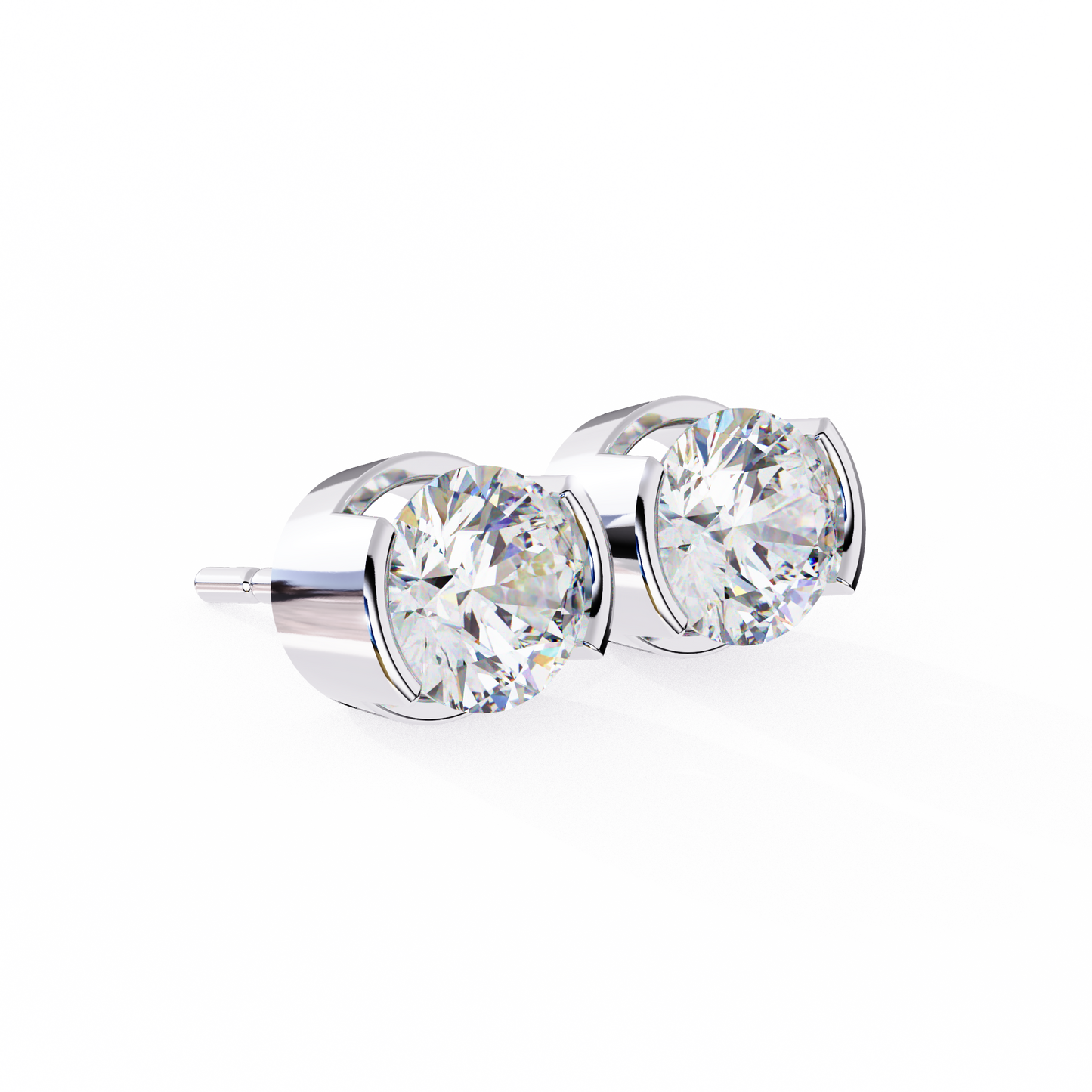 nova round diamond earrings