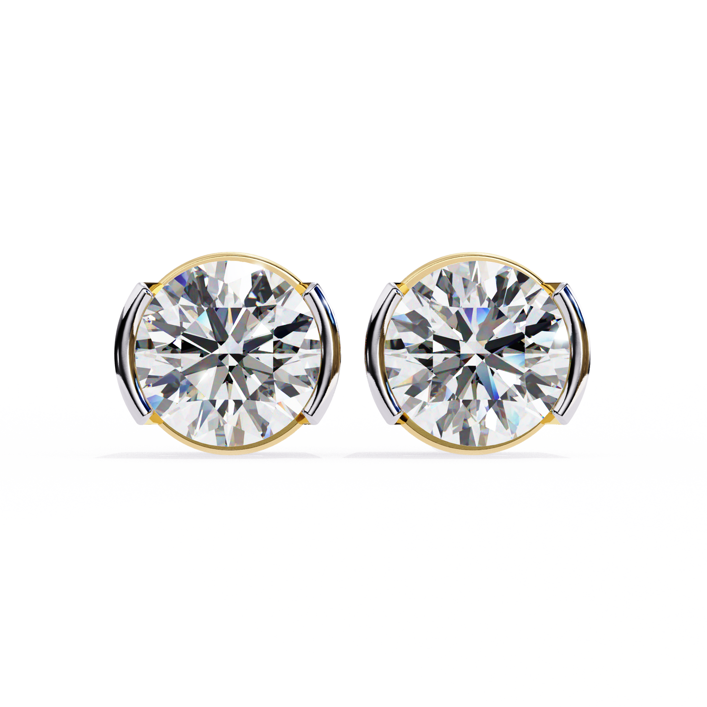 nova round diamond earrings