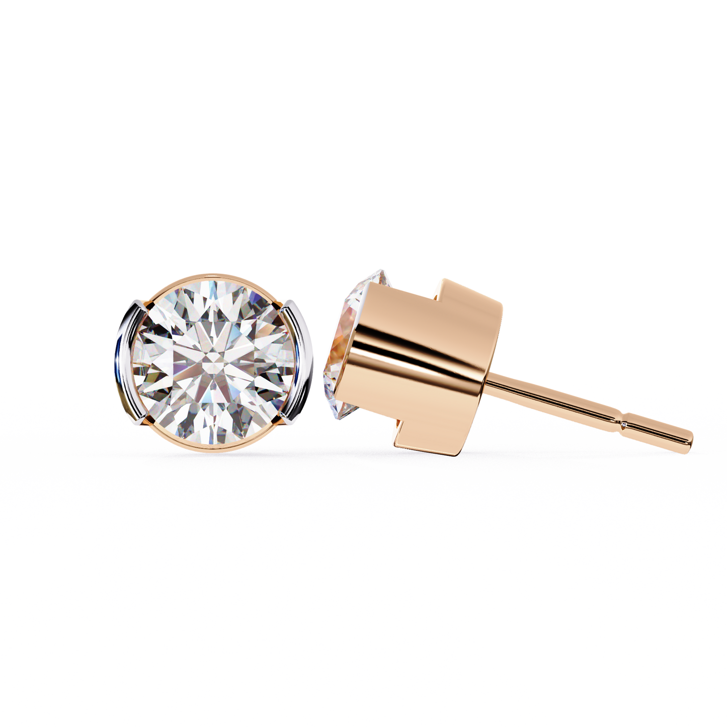 nova round diamond earrings