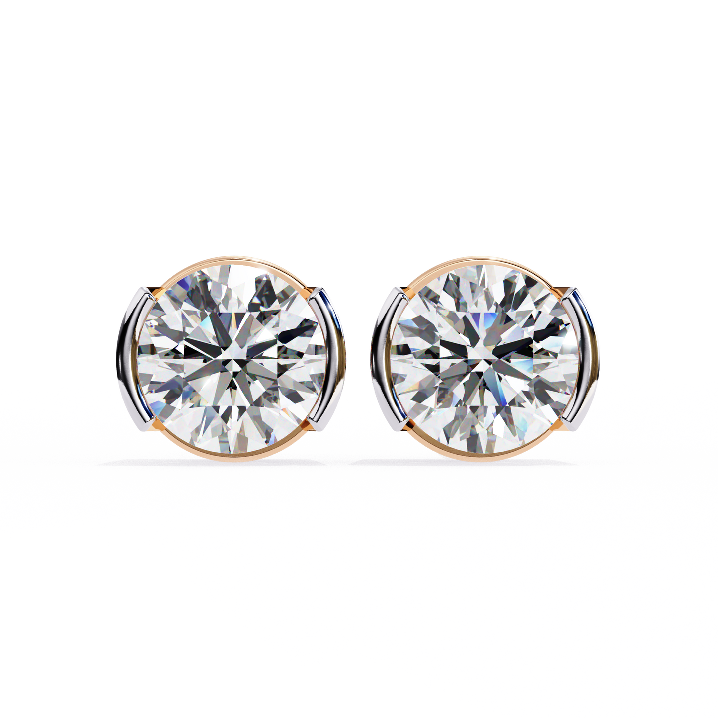 nova round diamond earrings