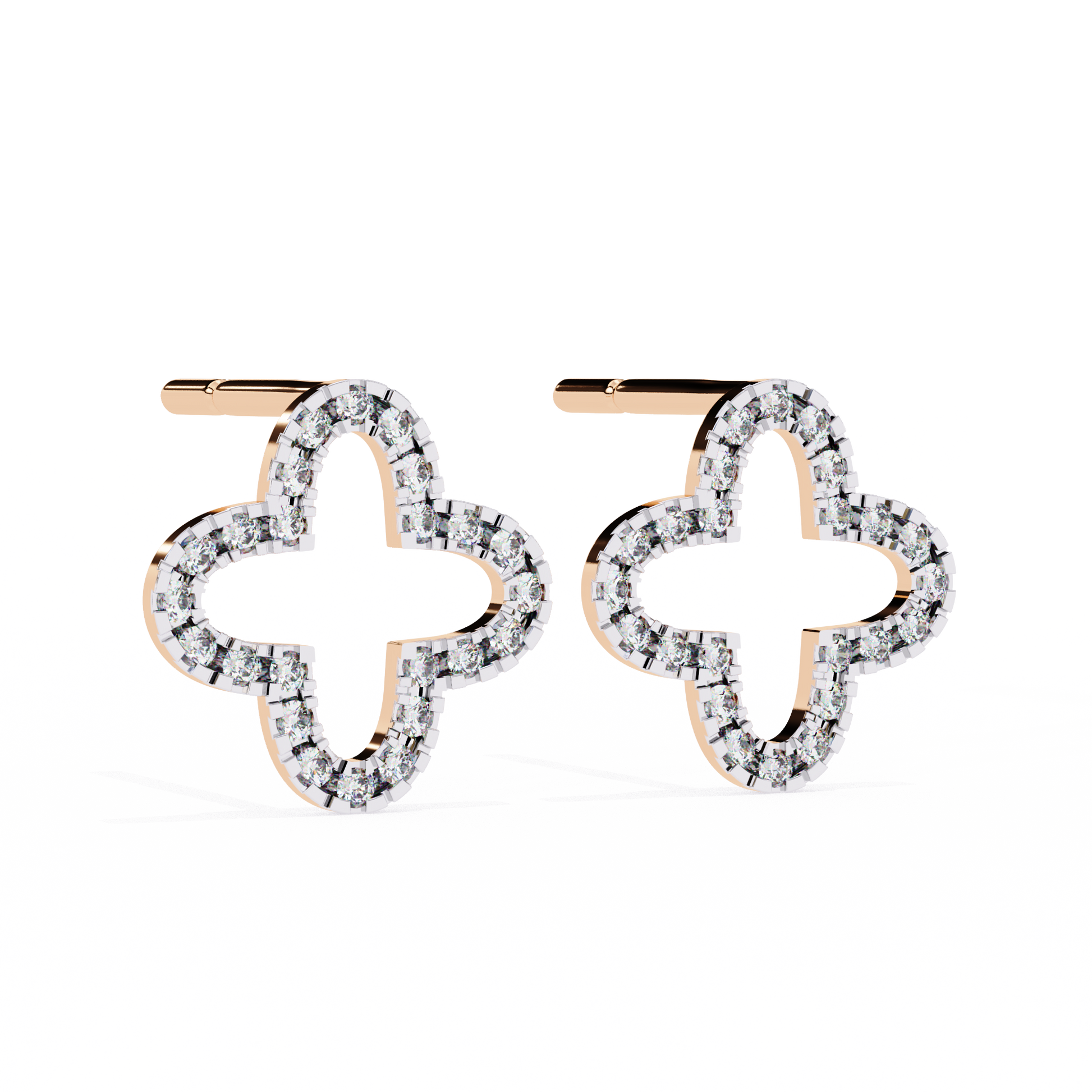 Floris Round Diamond Earrings - Espira Fine Gems