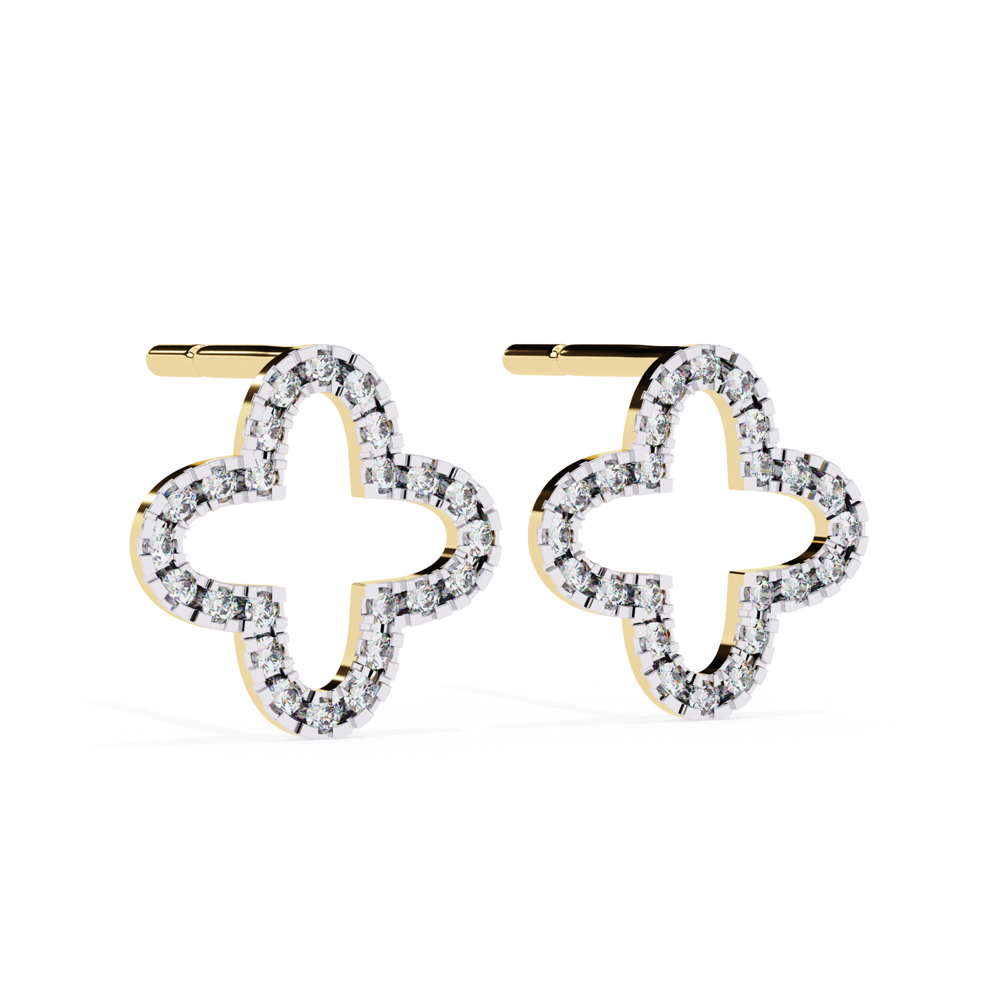 floris round diamond earrings - espira fine gems