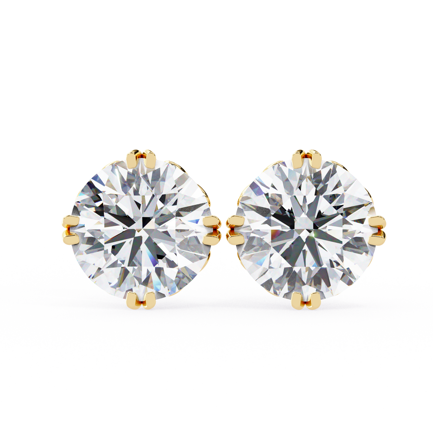boucles d'oreilles ivy en diamants ronds
