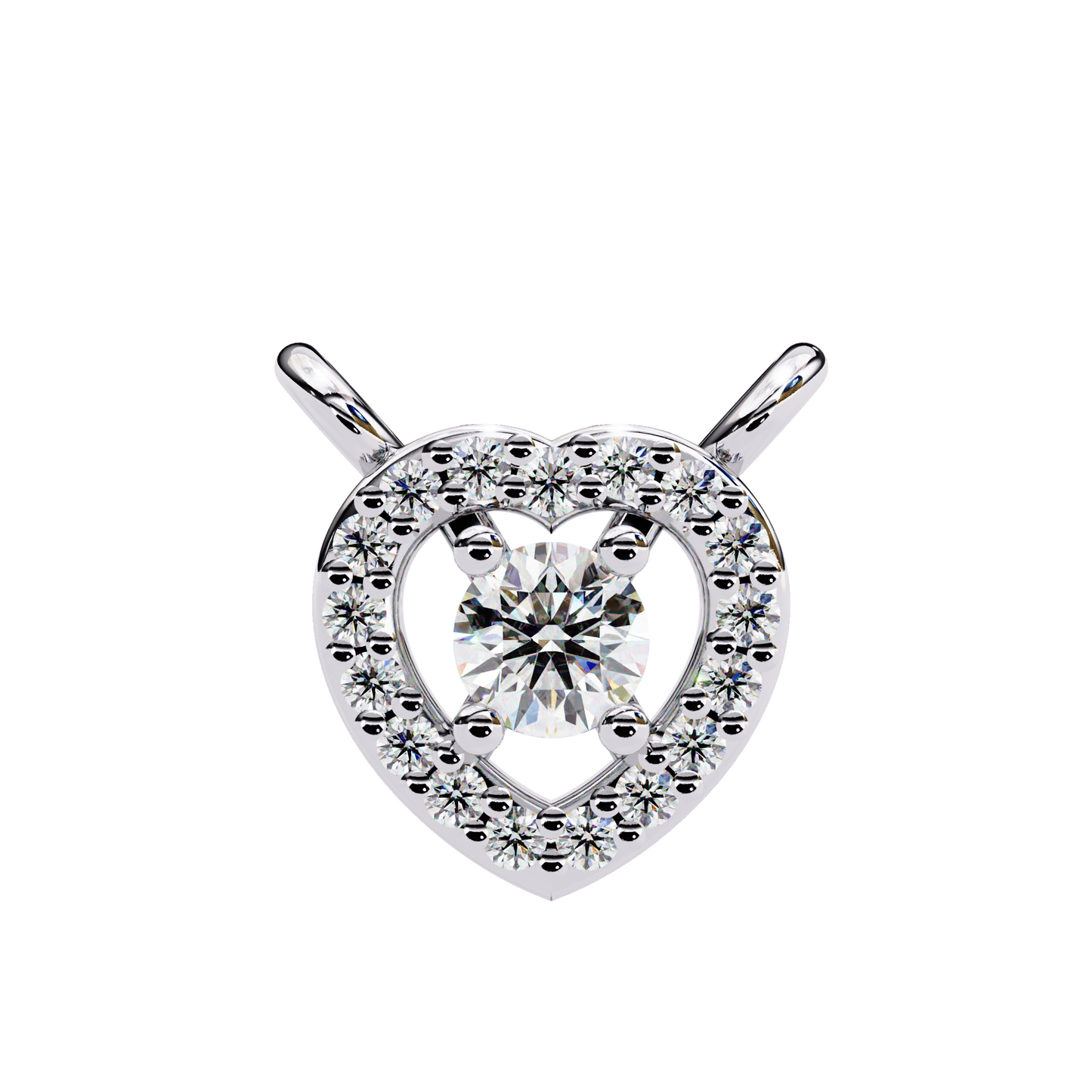 celestial heart diamond pendant