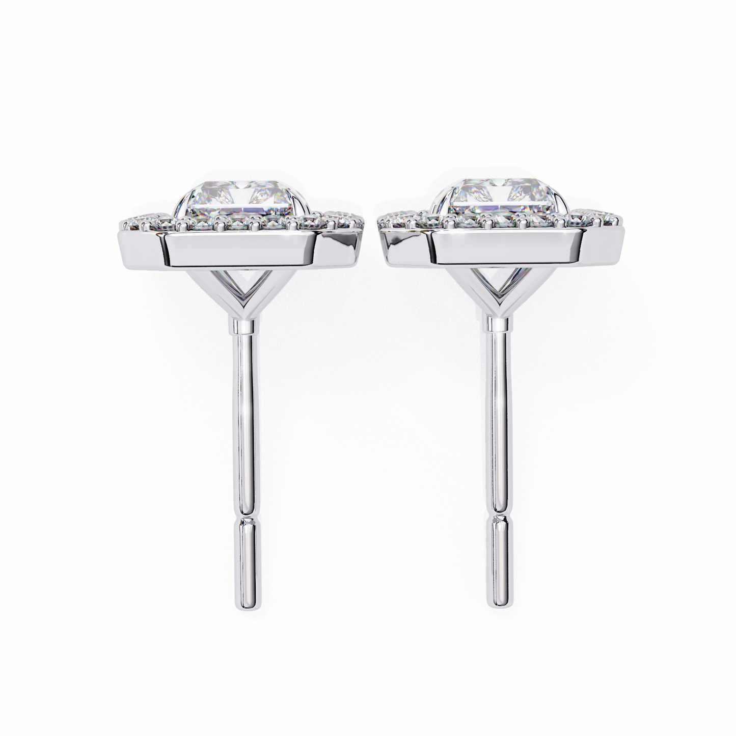 allure radiant diamond earrings - espira fine gems