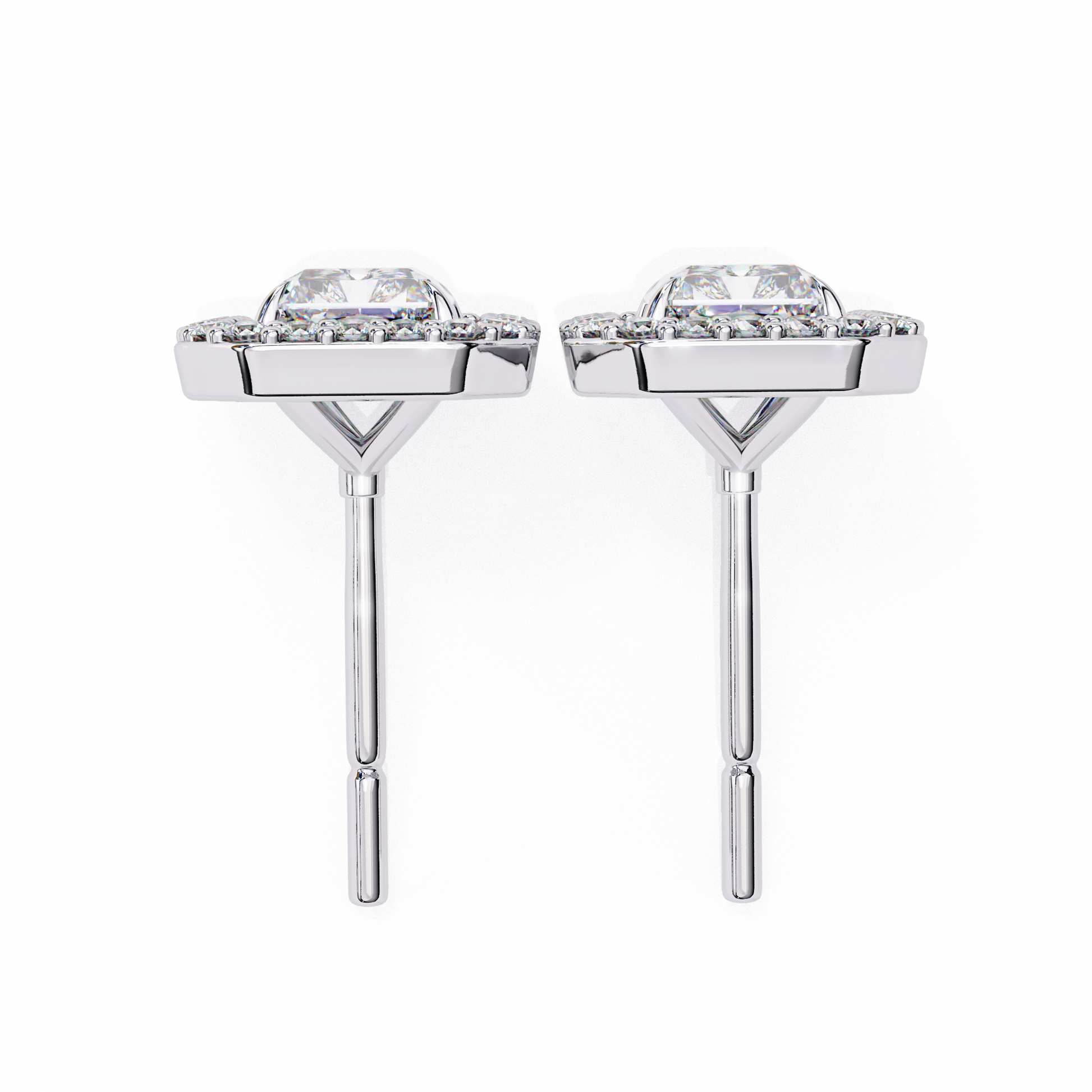 Allure Radiant Diamond Earrings - Espira Fine Gems