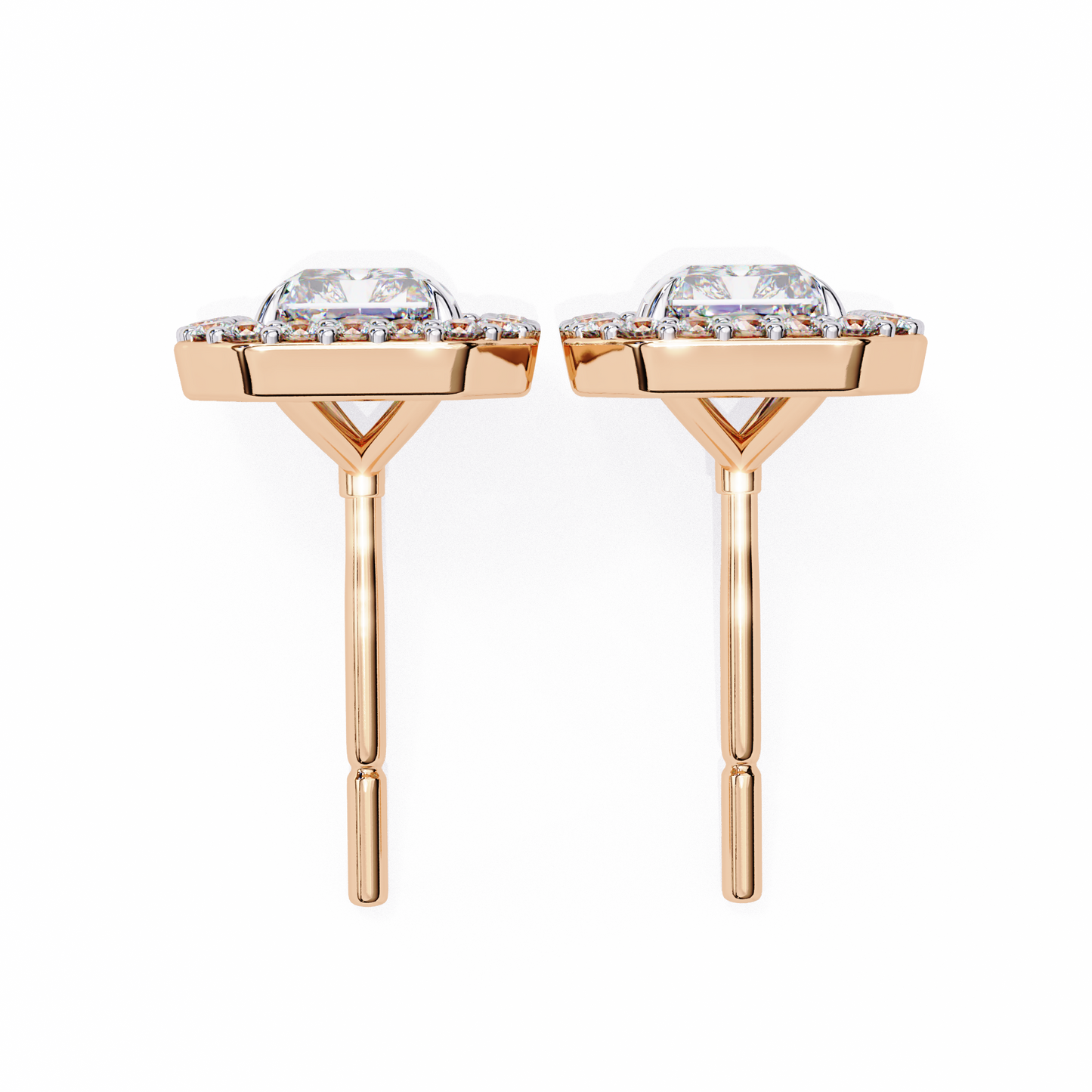 allure radiant diamond earrings - espira fine gems