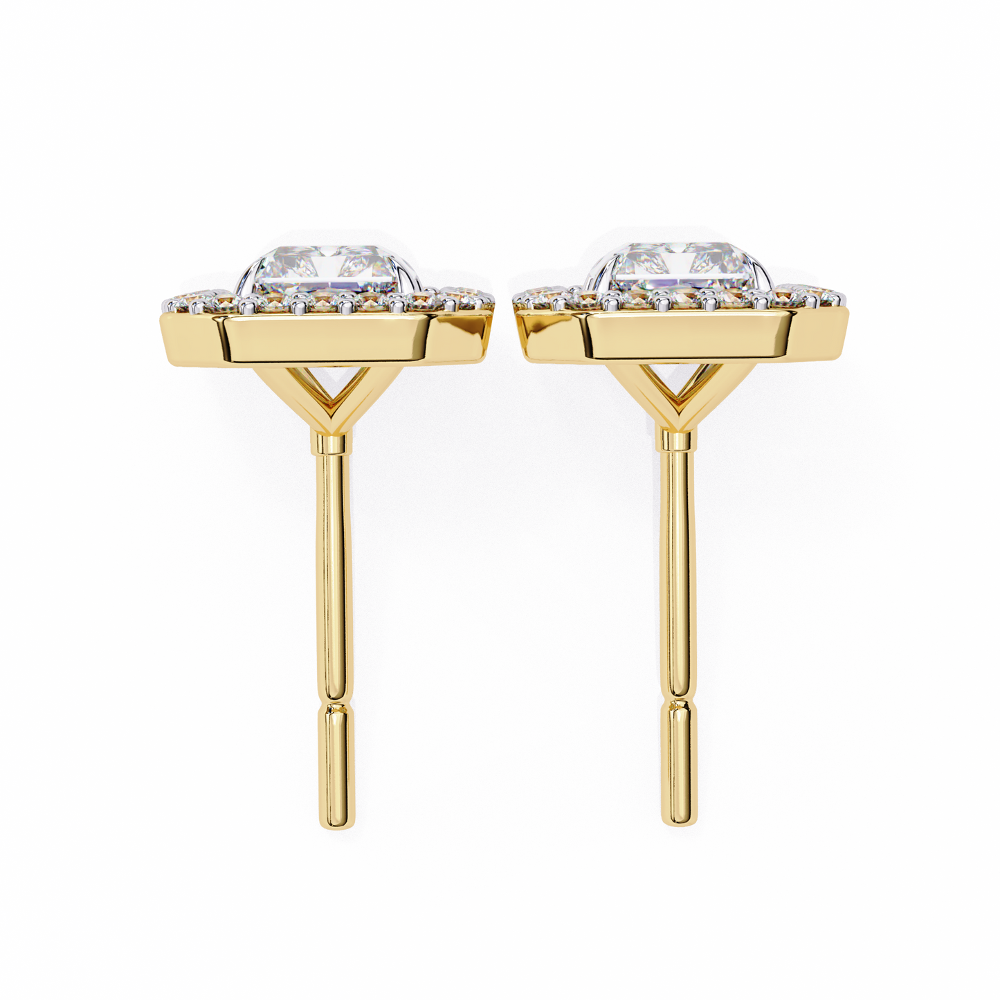 allure radiant diamond earrings - espira fine gems