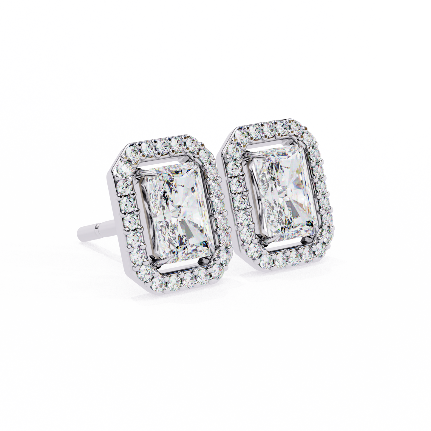 allure radiant diamond earrings - espira fine gems