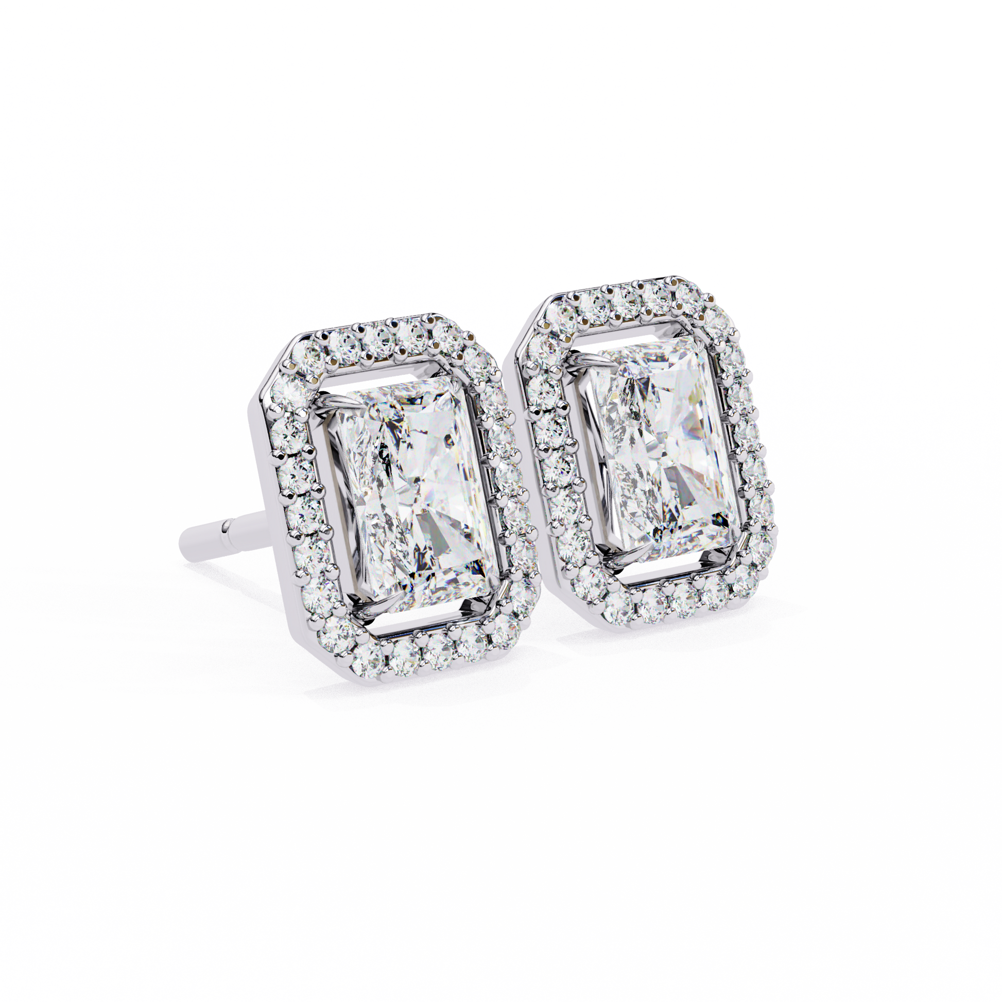 Allure Radiant Diamond Earrings - Espira Fine Gems