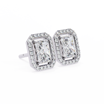 Allure Radiant Diamond Earrings - Espira Fine Gems