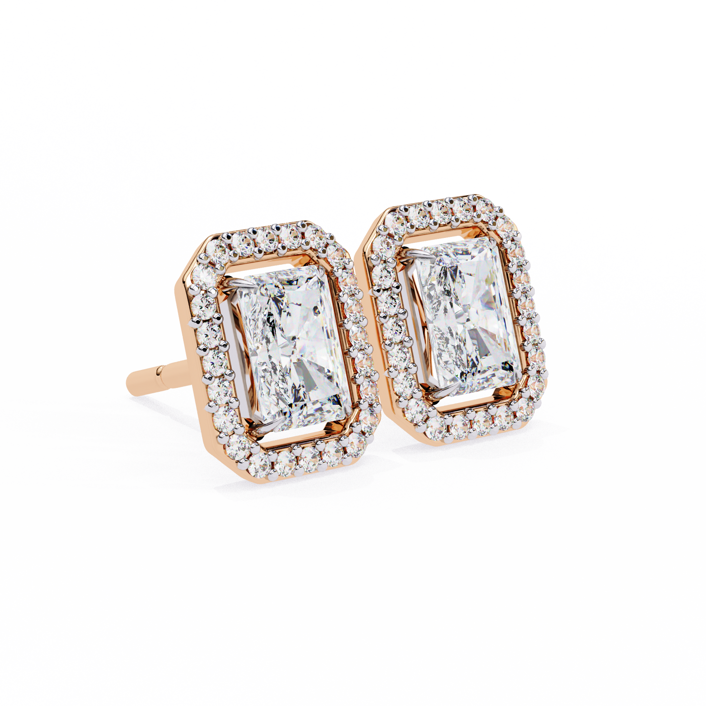 allure radiant diamond earrings - espira fine gems