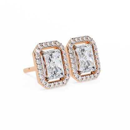 Allure Radiant Diamond Earrings - Espira Fine Gems