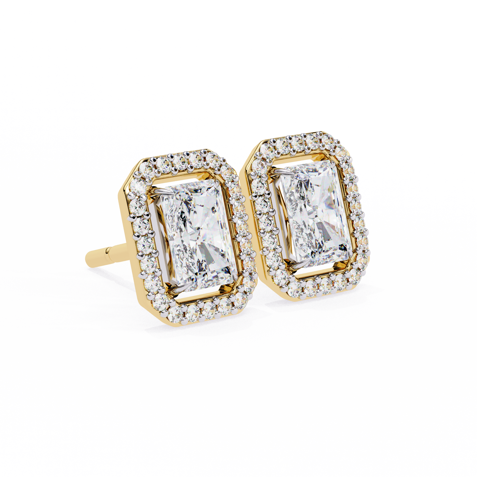 Allure Radiant Diamond Earrings - Espira Fine Gems