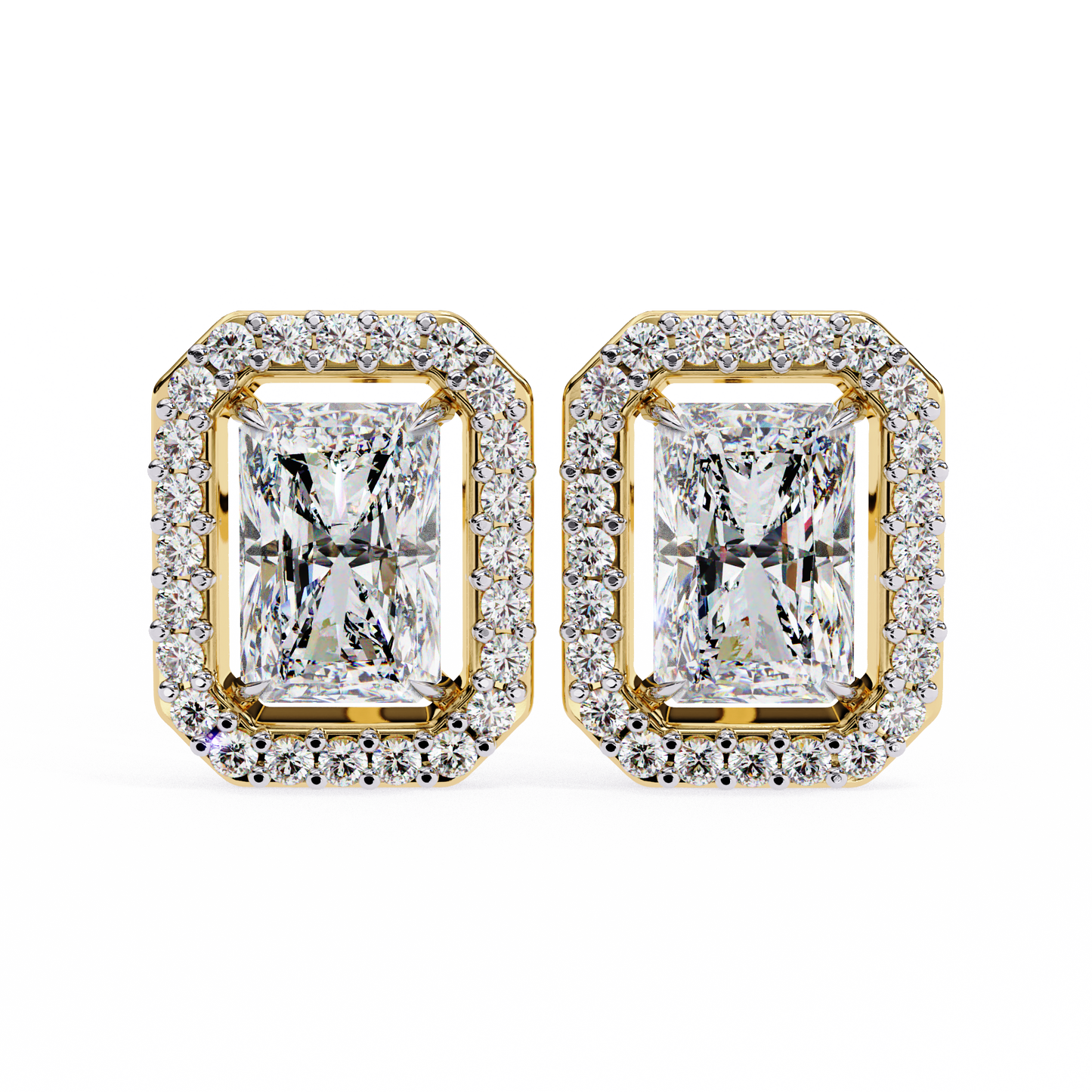 allure radiant diamond earrings - espira fine gems