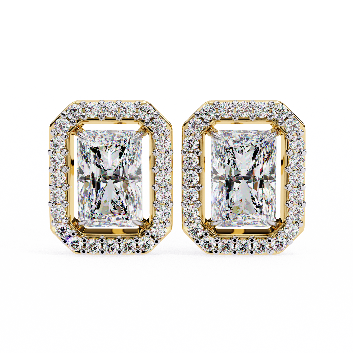 Allure Radiant Diamond Earrings - Espira Fine Gems